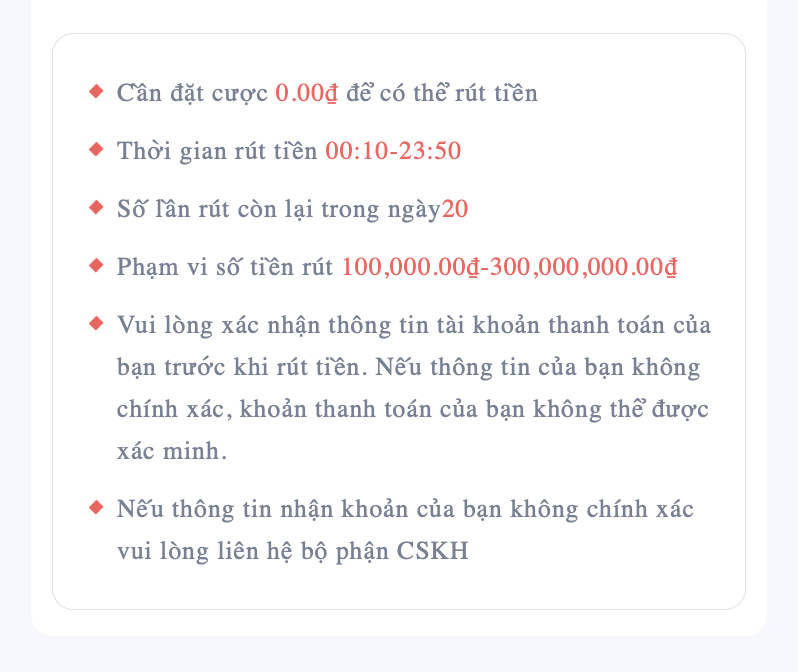 Lưu ý quan trọng phải nắm khi rút tiền VN168.art